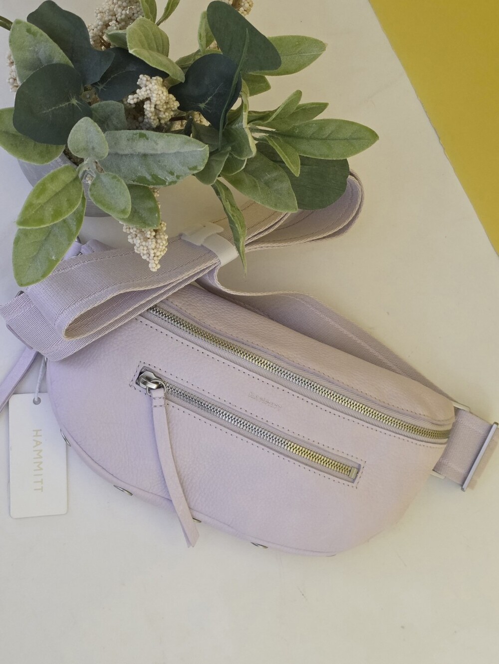Hammitt Pastel Lilac Leather MD Charles Bag